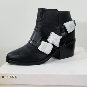 NWB Anthropologie Sol Sana Black Ankle Boot Sz 8